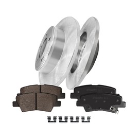 PM Auto Set of 6 Rear Disc Brake Rotors-Ceramic Brake Pad kit For 2014-2016 Kia Forte