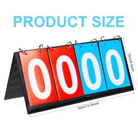 Acooruiteng Flip Scoreboard Flipper Score Keeper Multi Sports Score Board Portable Table Top Scoreboard Flipper for Basketball Baseball Volleyball Soccer Outdoor 4-Digit
