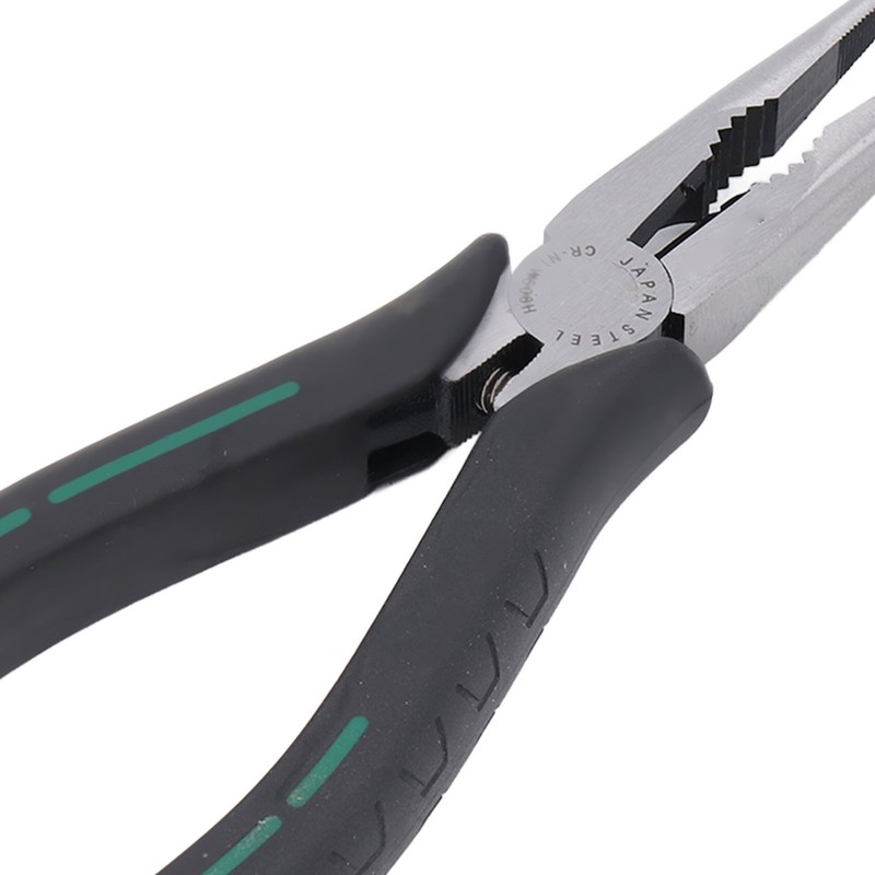 Needle Nose Pliers 8in CRV Long Mini with Non Slip