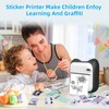 PRINHSJI Mini Sticker Printer Portable Pocket Inkless Thermal Printer with