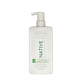 Native Eucalyptus & Mint 2-in-1 Shampoo and Conditioner, Scalp Refreshing |Sulfate Free, Paraben Free, Dye Free, with Naturally Derived Clean Ingredients 487ml pump bottle