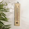 Wooden Wall-Mounted Garden Thermometer | Indoor & Outdoor Patio Thermometer