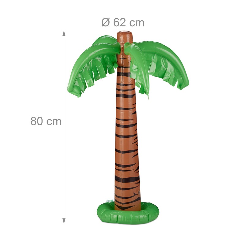 Relaxdays Inflatable Palm Tree, Cool Pool Decoration, Decorative Palm Tree