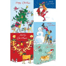 Box of 20 Childline Charity Christmas Cards - 5 Designs - Eco-Friendly & Recyclable - From the Quentin Blake Range