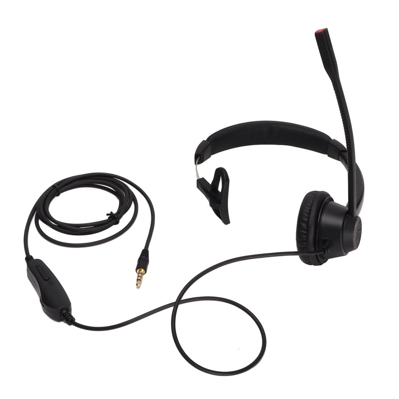 Telephone Headset Clear Comfortable Plug and Play Monaural Traffic Headset