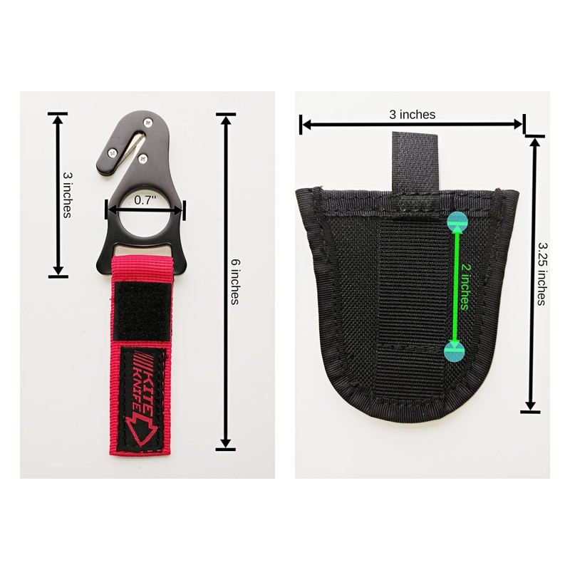 haihong Harnesses Kite Hook Safety-Knives Paragliding Skydiving with Pocket 2020