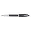 Sheaffer 100 Glossy Black Lacquer Fountain Pen with Polished Chrome