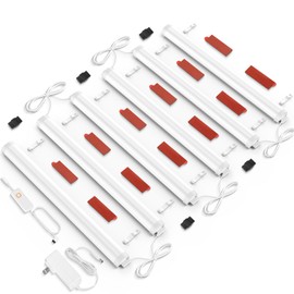 Under Cabinet Led Light Plug in, 6 PCS 12” Under Cabinet Lighting, 5 Color Temprature Bright Led, App Control and Dimmable 1340 Lm, Under Counter Lights for Kitchen,Cabinet, Counter,Workbench, Desk
