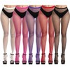 Keldorng 5 PCS Womens Mini Grid Fishnet Stockings, Stretchy Thigh