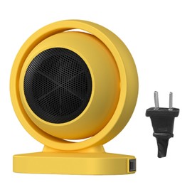 Space Heater Intelligent Control Anti Overheating Energy Saving Low Noise Portable Desktop Heater Fan Yellow CN Plug 220V