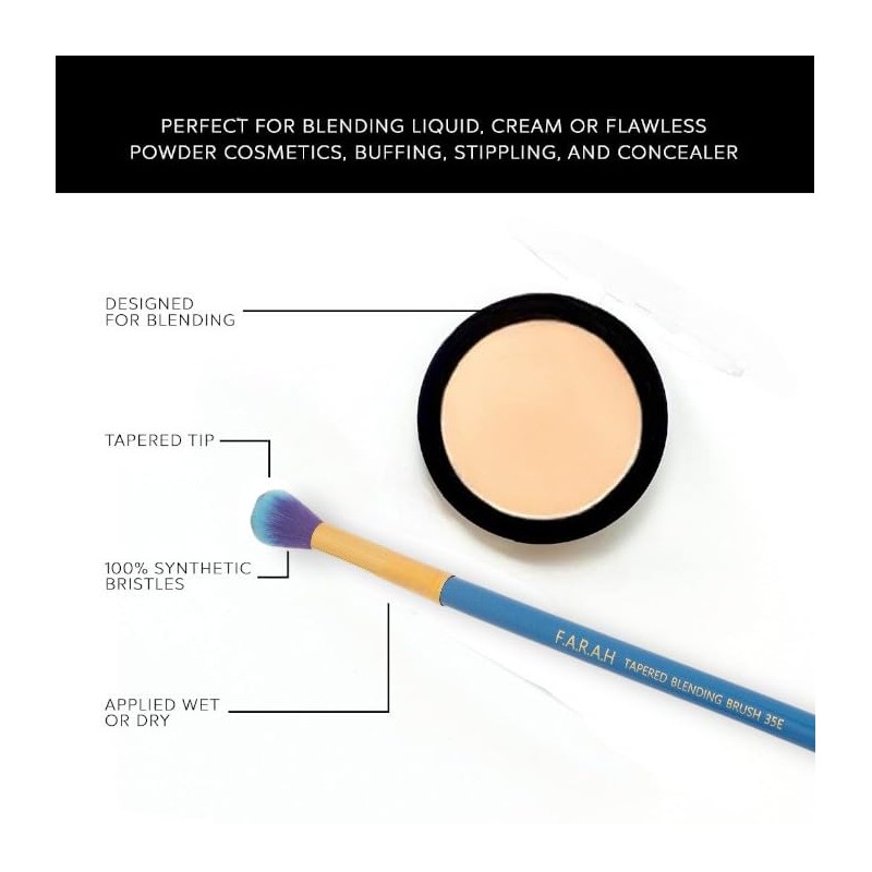 F.A.R.A.H Brushes Premium Quality Tapered Blending 35E Makeup Brush -