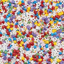 Rainbow Starfetti Sprinkles by Supernatural, No Artificial Dyes, Gluten Free, Bulk 1 Pound (6 Pack)