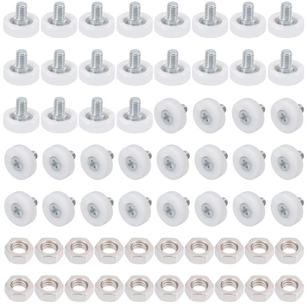 beinkmake 20Pcs 19mm Drawer Rollers Drawer Replacement Wheels Bearing Plastic