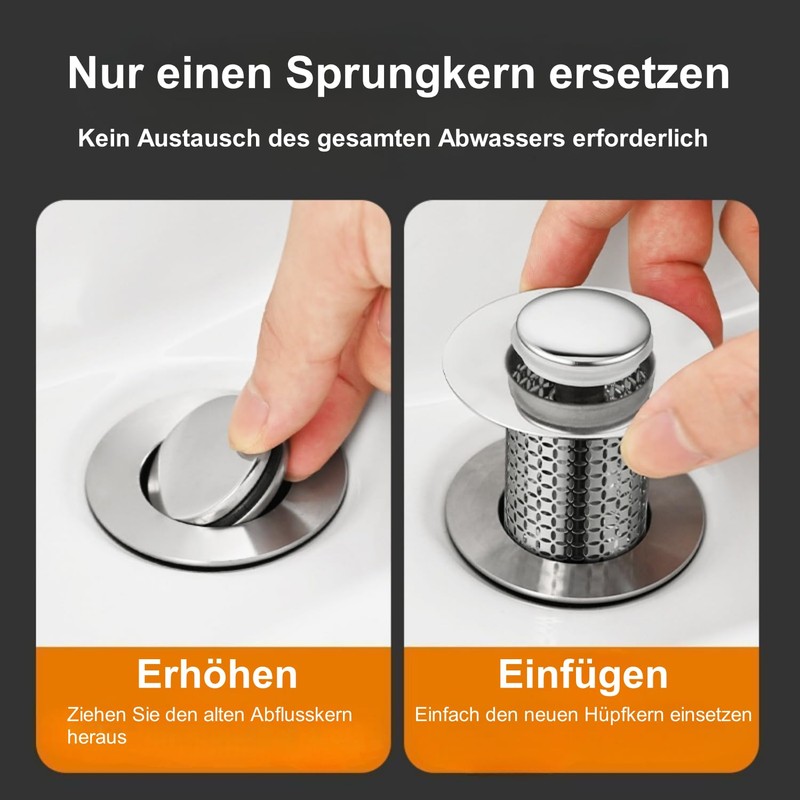 304 Stainless Steel Drain Plug, Upgraded Metal Drain Plug, Universal,