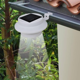 Udorich Enhance Outdoor Visibility with Solar Lamp Set, 6 pcs Durable Fence and Gutter Lights, White