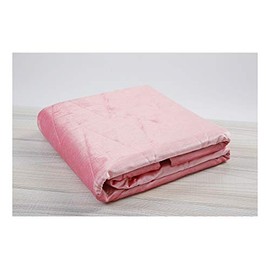 Aitliving Velvet Luster Throw 55"x60" Viscose Pink Soft Shimmer Cotton Velvet Throw Blanket Triangles Geometry Quilted Blanket for 1 Person, Twin Size for Kids Living Room Girl,140x152cm