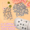 52 Pcs Silver Junk Cases Charm, Big A-Z Alphabet Rhinestones