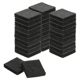 uxcell Felt Furniture Pads, 32Pcs 0.98" x 0.98" Adhesive Backed Felt Non-Slip Anti-Scratch Chair Leg Protectors for Protecting Hardwood Floor, Black