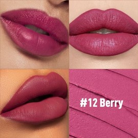 Lápiz labial crema de bayas para mujer, lápiz delineador de labios hidratante mate ombré, suave de alto pigmento, color de labios tintado, aspecto nat