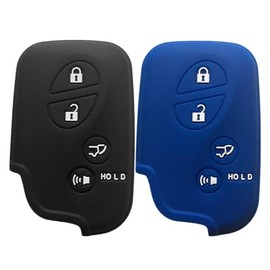 Key Fob Cover for Lexus GS300: Key Fob Case Protector Replacement Fit for Lexus ES350 GS460 GS350 GS450h GX460 HYQ14AAB 89904-50380 89904-30270 | Black + Blue
