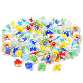 XXUOD 60 PCS Glass Marbles, Bulk Marbles for Marble Games Vase Fillers DIY and Home Decoration