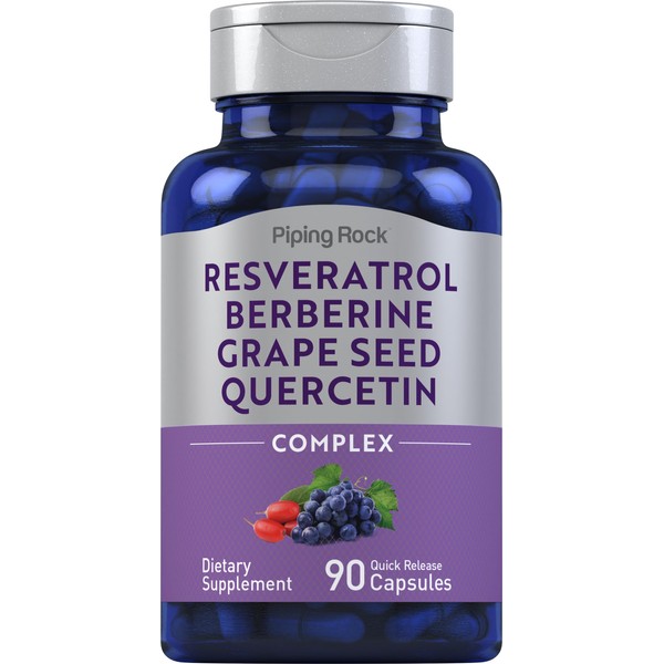 Piping Rock Piping Rock Resveratrol Berberine Grape Seed & Quercetin