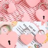 Mini Pink Heart Couple Love Padlock for Namsan Tower Key 10ea