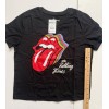 License Rolling Stones Women's Graphic Tee and Shorts Set, Black,