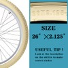 SIMEIQI 26"x2.125" Beach Cruiser Bike Tires Cream Color Replacement Folding