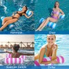 Juego de 2 colchonetas para piscina, flotador e inclinable, 4