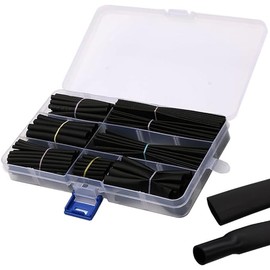 TS CORP Heat Shrink Tubing, Insulation Tube, High Flame Retardant, Insulation, Waterproof, Pack of 150, 8 Sizes (φ2 - 13 mm), Heat Shrink Tubing, 2:1 Shrinkage Ratio, Elasticity, Flexibility, Wire