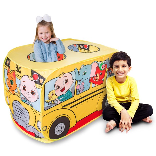 Sunny Days Entertainment Musical Yellow School Bus Pop Up Tent - CoComelon