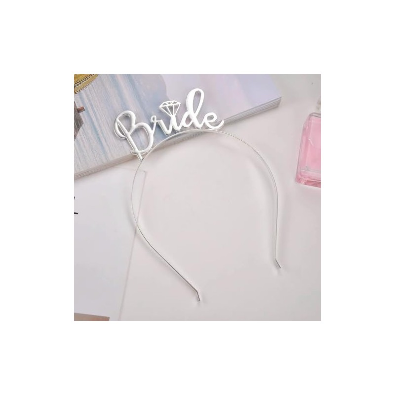 Bride to Be Silver Headband ~ Bride Hen Party Head