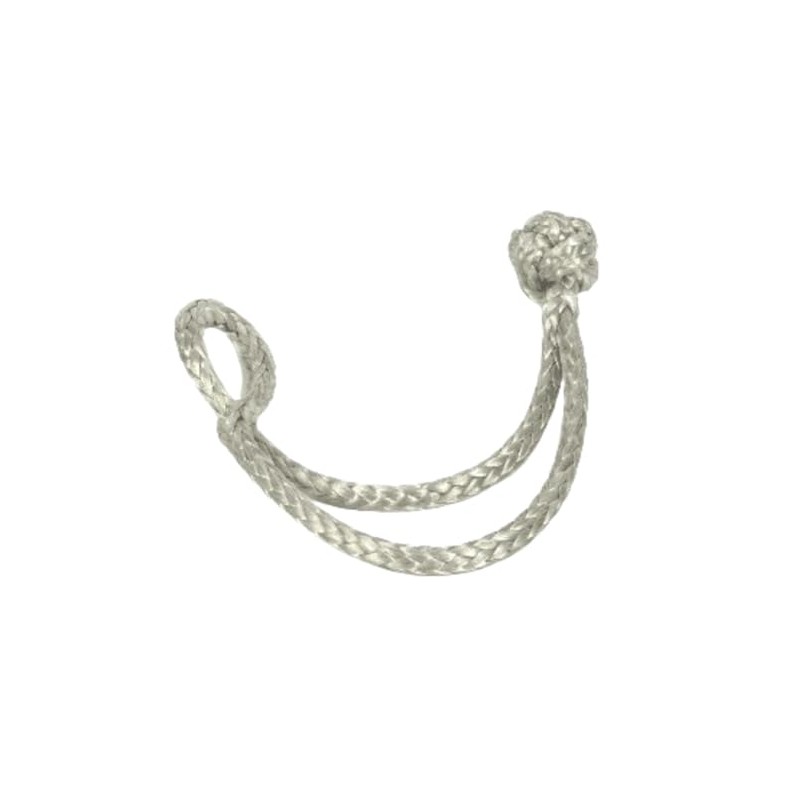 New Marine Dyneema D-2 Rope Shackle, 4 mm, Silver, Breaking