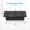 Recessed Power Strip with 45W USB C, Furniture Desk Flush