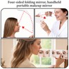 4 Way Mirror Foldable Makeup Mirror Portable 360 Degree Handheld