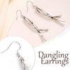 Campsis Silver Dangle Earrings for women, Leverback Hook Earrings