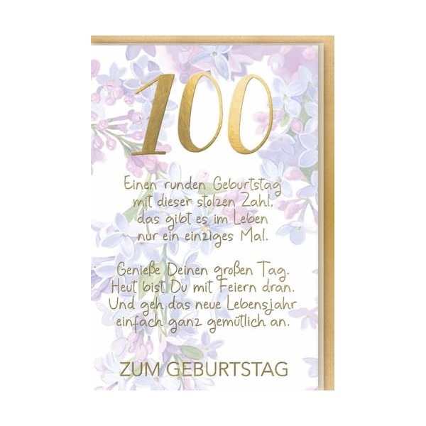 Verlag Dominique Greeting Card 100th Birthday Occasions Blank Cards Animals