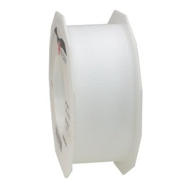 C.E. Pattberg VERONA Decoration Ribbon - white, 50 m Tulle Band For Wrapping And Decorating, 40 mm Width, Elegant Ribbon For Easter Decorations, Baby Showers, Christmas, Wedding, And Car Decoration