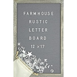 Felt Letter Board with Letters and Numbers 12x17 Inch - First Day of Preschool Sign Classroom Decor, Farmhouse Decor Letterboard, Farmhouse Wall Decor Baby Board, Rustic Home Decor Letter Board Stand