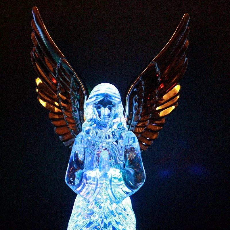 Dalax LED LIGHT-UP PRAYING ANGEL FIGURINE ANGELS CHERUBS FIGURINE STATUE