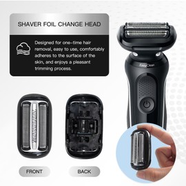Premium Replacement Shaver Head for 64B raun Series 6 Electric Shaver Foil Models 6075cc 6020s 6040cs 6072cc 6075cc 6090cc 6120s, 6140cs, 6172cc, 6175cc, Replaces for 73S 64B Blades Cutting