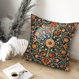 HUASHUZI Cushion Covers William Morris 50x50cm Boho Decorations Double Sided Pattern Throw Pillow Case Set of 2 Home Decor for Sofa Bench Couch