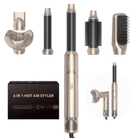 6-in-1 Foldable Air Styler with Diffuser & Auto-Wrap Curlers
