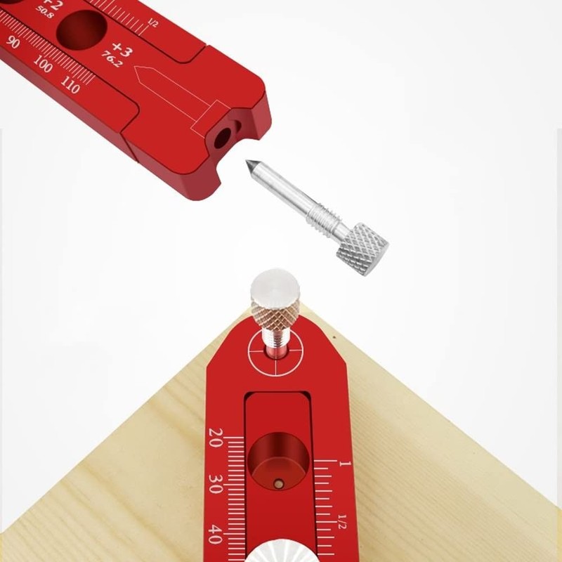 Woodworking Aluminum Alloy Circular Drawing Tool,Fixed-Point Marking Gauge Woodworking Compass