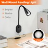 Wall-Mounted LED Bedside Reading Light with USB Charging Port, 10-Level
