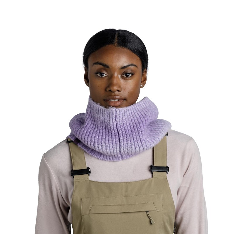 Buff Knitted Neckwear Neck Gaiter, Lavender, One Size