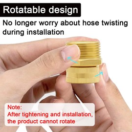 Joywayus Brass 3/4" GHT Female x 1" NPT Male Thread Swivel Pipe Fitting Garden Hose Threaded to Pipe Threaded Adapter