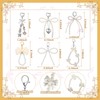 Sureio 6 Pcs Cute Bow Keychain for Women Pearl Key