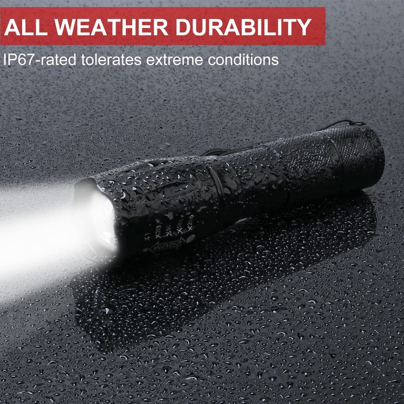 COSOOS 2 LED Torch with Holsters, Super Bright Hand Flashlight